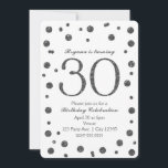 Invitación El Purpurina plateado hace 30 años<br><div class="desc">El Purpurina plateado hace 30 invitaciones de fiesta de cumpleaños.</div>