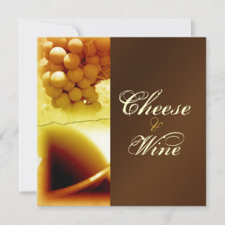 Invitación El queso y el vino se personalizan con estilo