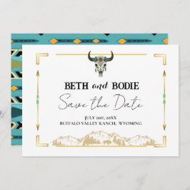 Invitación El rancho Tatanka Bison Yellowstone Guarda la fech