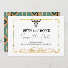 Invitación El rancho Tatanka Bison Yellowstone Save the Date