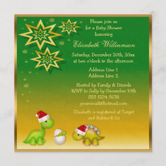 Invitación El recién alcanzado Baby Dino Festividad en Baby S