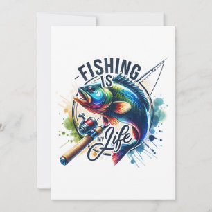 Invitación El regalo de Fisher La pesca es mi vida