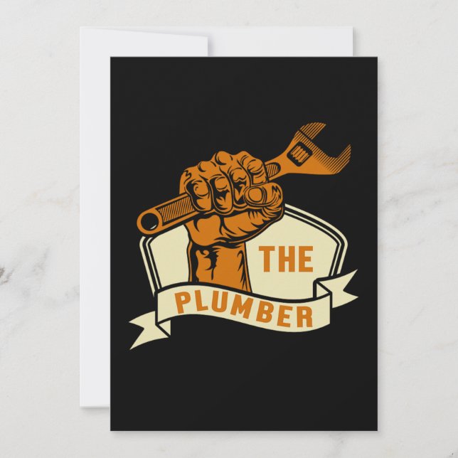 Invitación El regalo de la nave de protección de fontanería (Anverso)