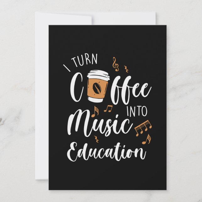 Invitación El regalo del profesor transformo el café en educa (Anverso)