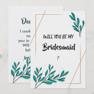 Invitación El Relieve metalizado dorado floral verde deja a l