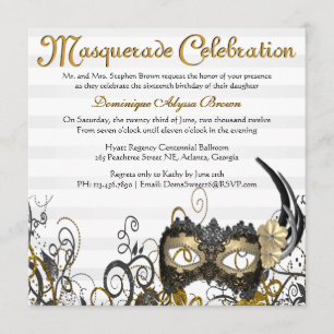Invitación El remolino elegante de la mascarada invita [el