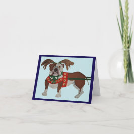 Invitación El reno de Santa Claus Bulldog
