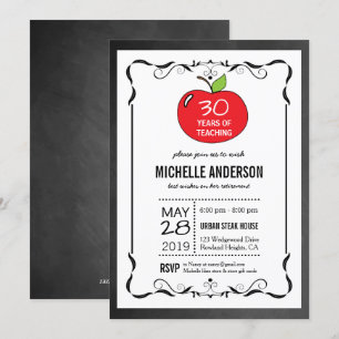 Invitación El retiro rojo del profesor de la pizarra de Apple
