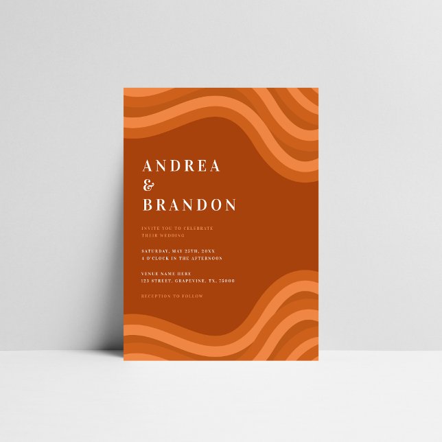 Invitación El retro boho del arcoiris QR Código RSVP todo en  (Subido por el creador)