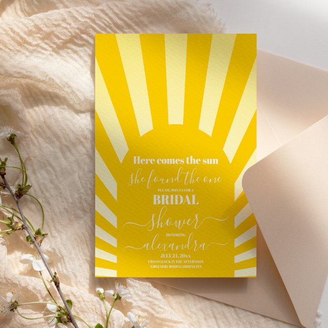 Invitación El retro viene aquí, la ducha de las novias solare (Subido por el creador)