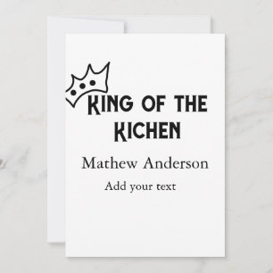 Invitación El rey de la cocina añade el nombre de chef panade