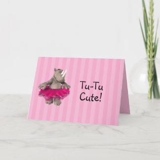 Invitación El rinoceronte Baby Shower rosado invita a la
