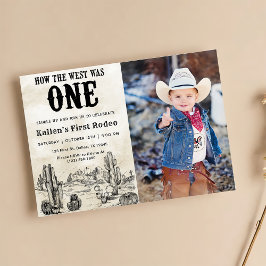 Invitación El Rodeo del Primer Cumpleaños Cómo Occidente Era 