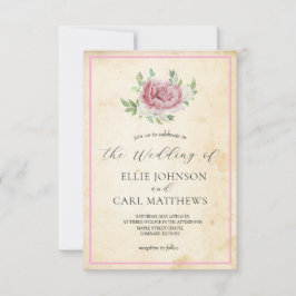 Invitación El Rosa Boda desenfadado