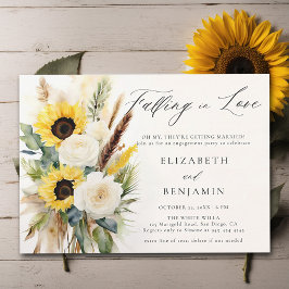 Invitación El Rosa del girasol Boho Pampas