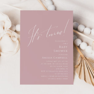 Invitación El Rosa excitante y polvoriento son los gemelos Ba