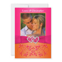 El rosa, FOTO unida floral anaranjada de los