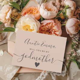 Invitación El rosa negro moderno sea mi bautismo de madrina