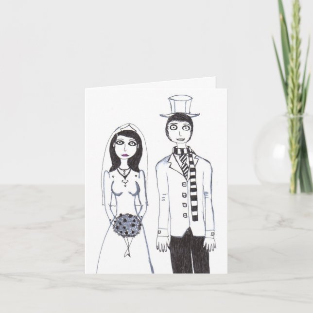 Invitación El rsvp espeluznante de la boda (Anverso)