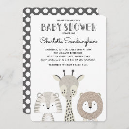 Invitación El Safari de la Selva Moderna Baby Shower invita a