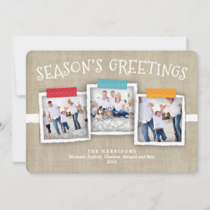 Invitación El saludo de la Temporada de Fotos de Cinta de Was