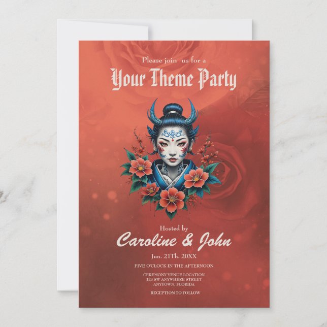 Invitación El secreto de la belleza pálida, (Anverso)