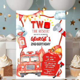 Invitación El segundo cumpleaños del chico de rescate