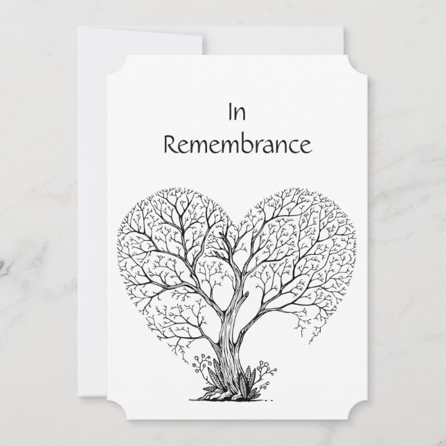 Invitación El servicio conmemorativo invita al árbol de la vi (Anverso)