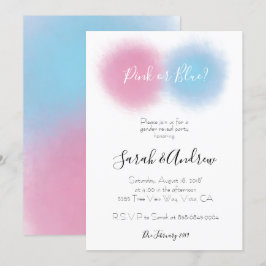 Invitación El sexo de la bomba de humo revela el bebé de la b