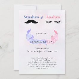 Invitación El sexo de los paros o pestañas revela Baby Shower