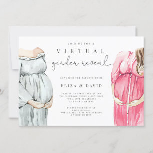 Invitación El sexo virtual revela que él o ella Boho Zoom Fie