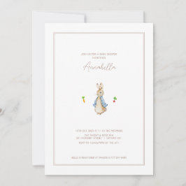 Invitación El simple Pedro el Conejo en Blanco