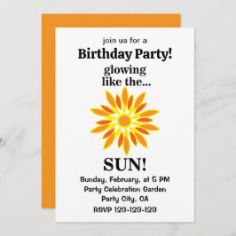 Invitación El Sol Brilla Como La Fiesta Del Cumpleaños Del So