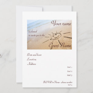 Invitación El Sol En La Playa