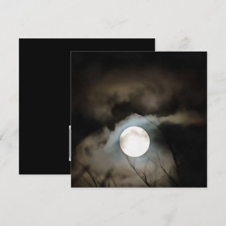 Invitación El solsticio de invierno la luna el arte celeste