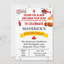 El sonido de los bomberos en el cumpleaños de alar