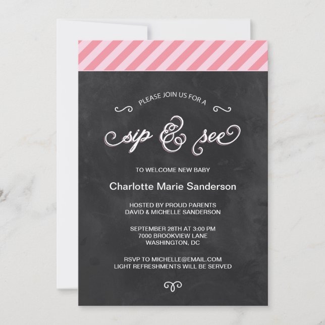 Invitación El sorbo de la pizarra y ve (Anverso)