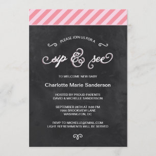 Invitación El sorbo de la pizarra y ve