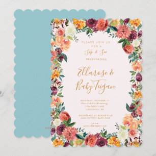 Invitación El sorbo floral del arbolado del otoño y ve la