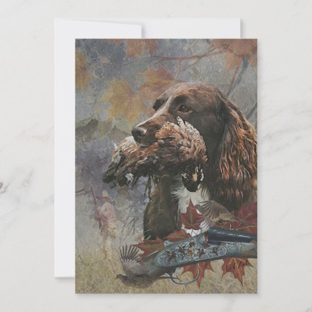 Invitación El Sprocker Spaniel, el arte del perro de las arma (Anverso)