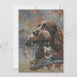 Invitación El Sprocker Spaniel, el arte del perro de las arma