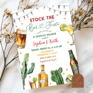 Invitación El stock mexicano el bar Fiesta Parejas Ducha Fies