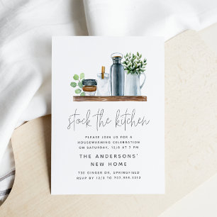 Invitación El stock moderno El Fiesta de la Cocina Calentador