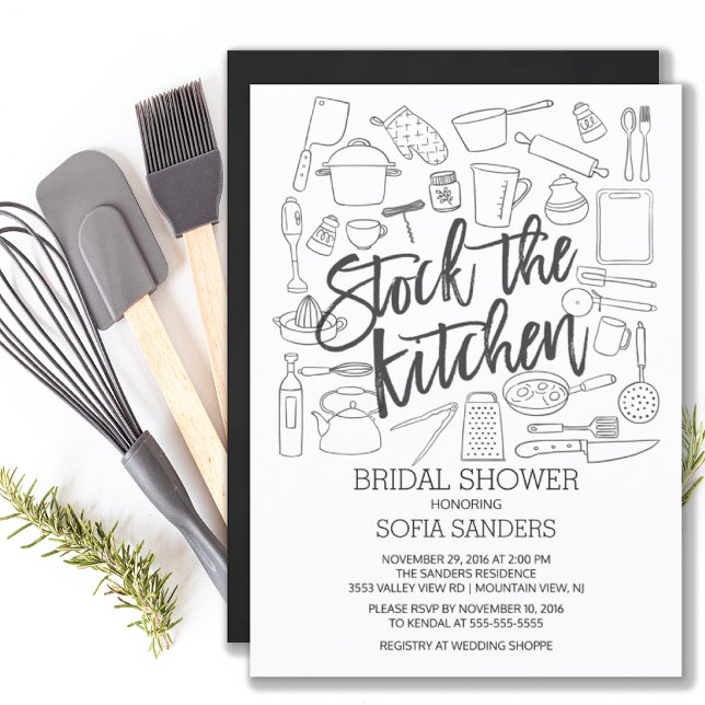 Invitación El stock moderno las herramientas de cocina Ducha  (Subido por el creador)