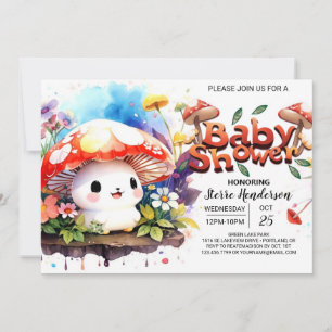 Invitación El sueño Baby Shower de la Expedición de los hongo