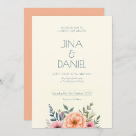 Invitación El sueño de Peach y Petal