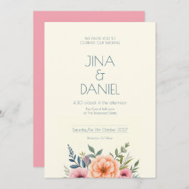 Invitación El sueño de Peach y Petal