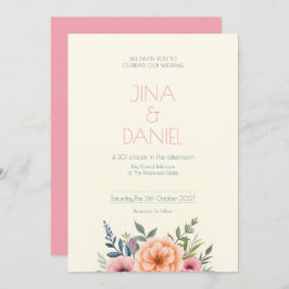 Invitación El sueño de Peach y Petal