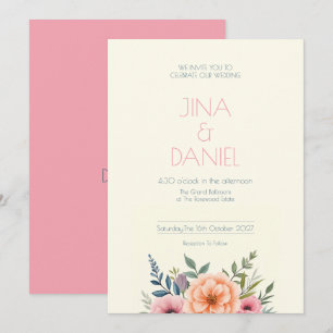 Invitación El sueño de Peach y Petal