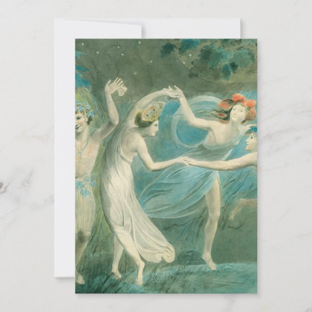 Invitación El sueño de William Blake de la noche del verano (Anverso)